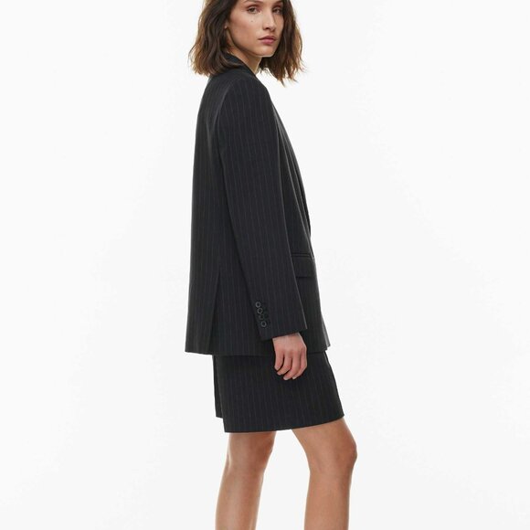 NWT ARITZIA Babaton Millions Blazer "VNTG BLK/ CL GR PNSTP" Size XS - Picture 4 of 7
